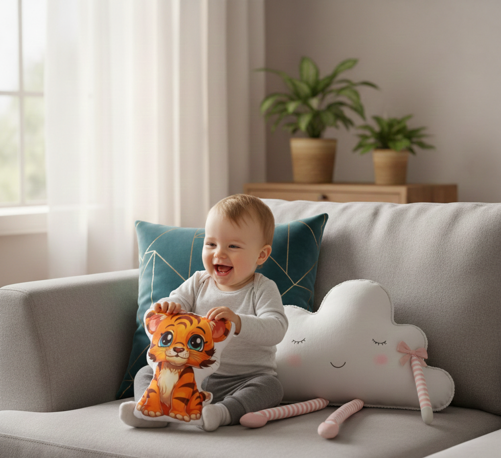 Accessoires Coordonnés Coussins Velours, Peluches 3D & Déco Tendance - Pintissu