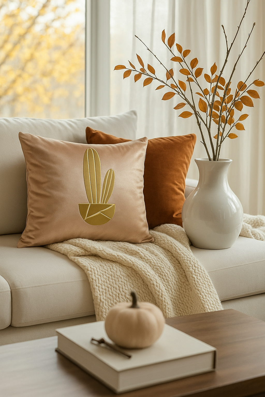 Coussin Velvet Beige