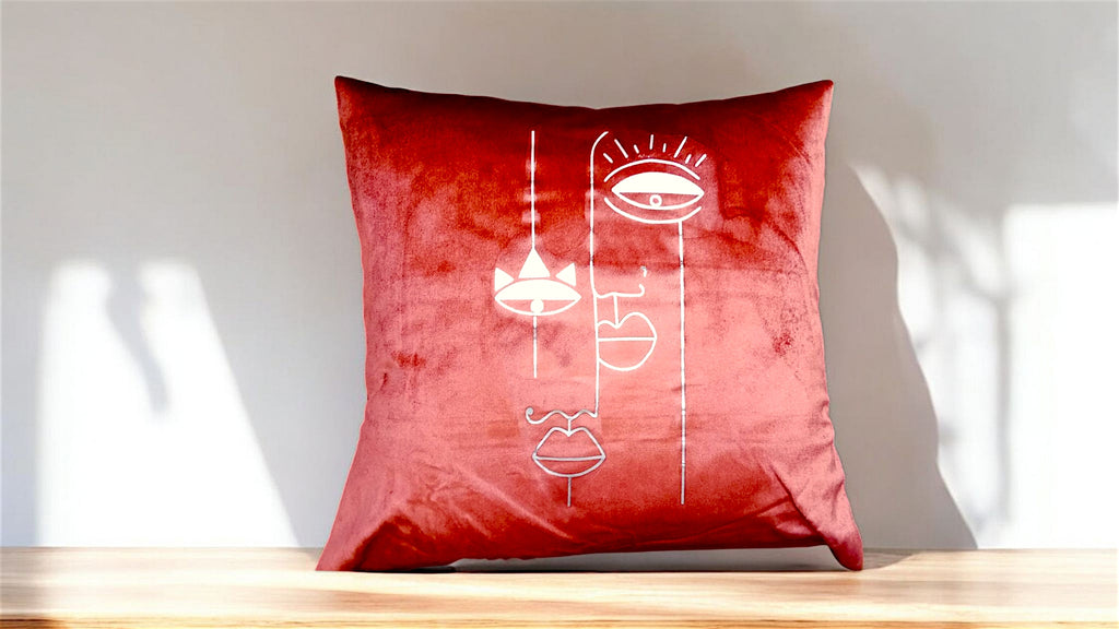 Coussin Velvet Rouge Terracotta
