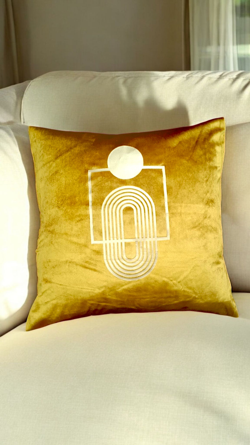 Coussin Velvet Jaune Ocre