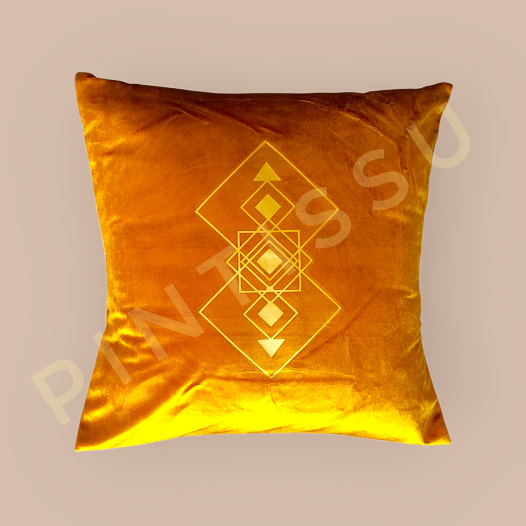 Coussins Velours 45x45 Tendance Motifs Dorés & Modernes - Pintissu