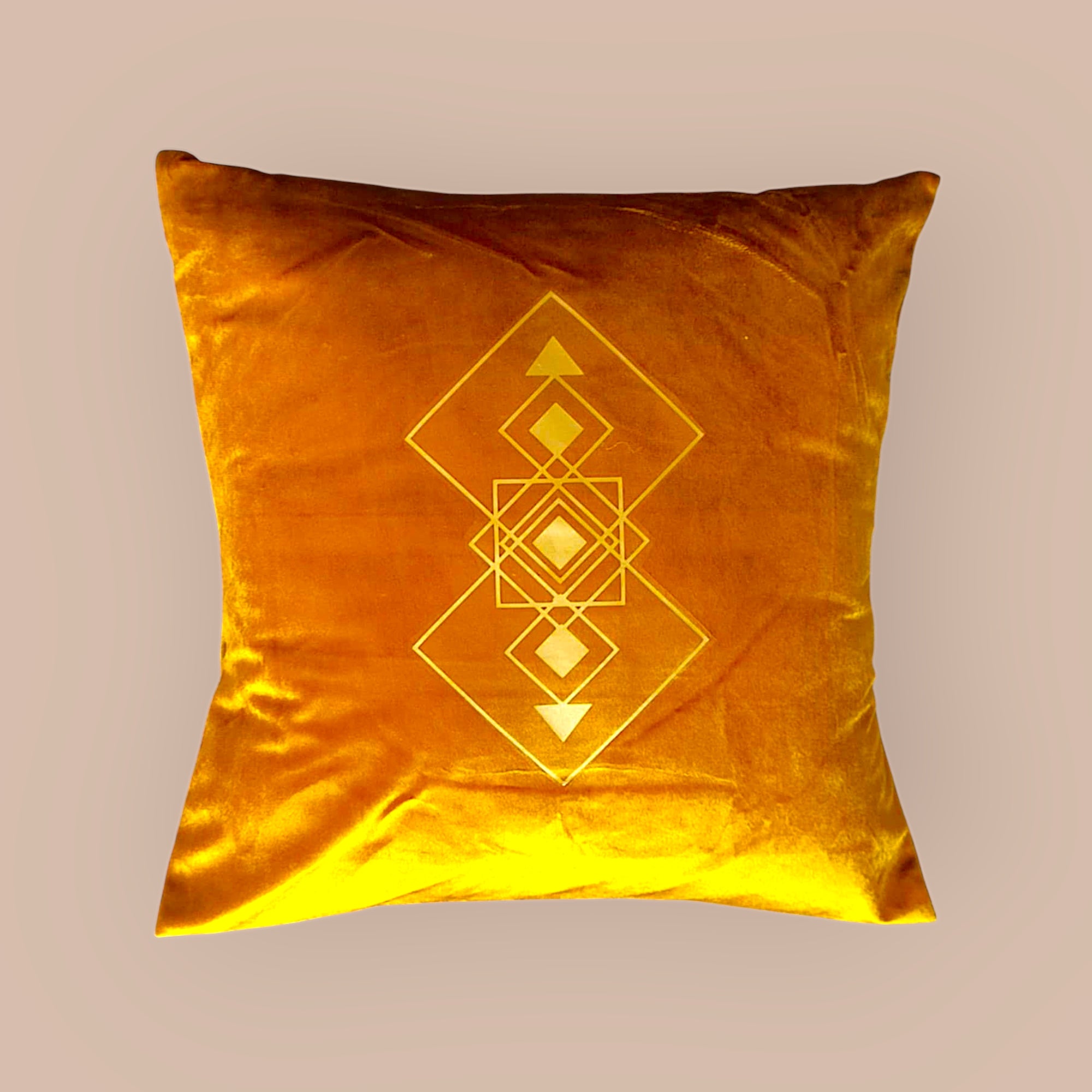 Coussin Velvet Jaune Ocre