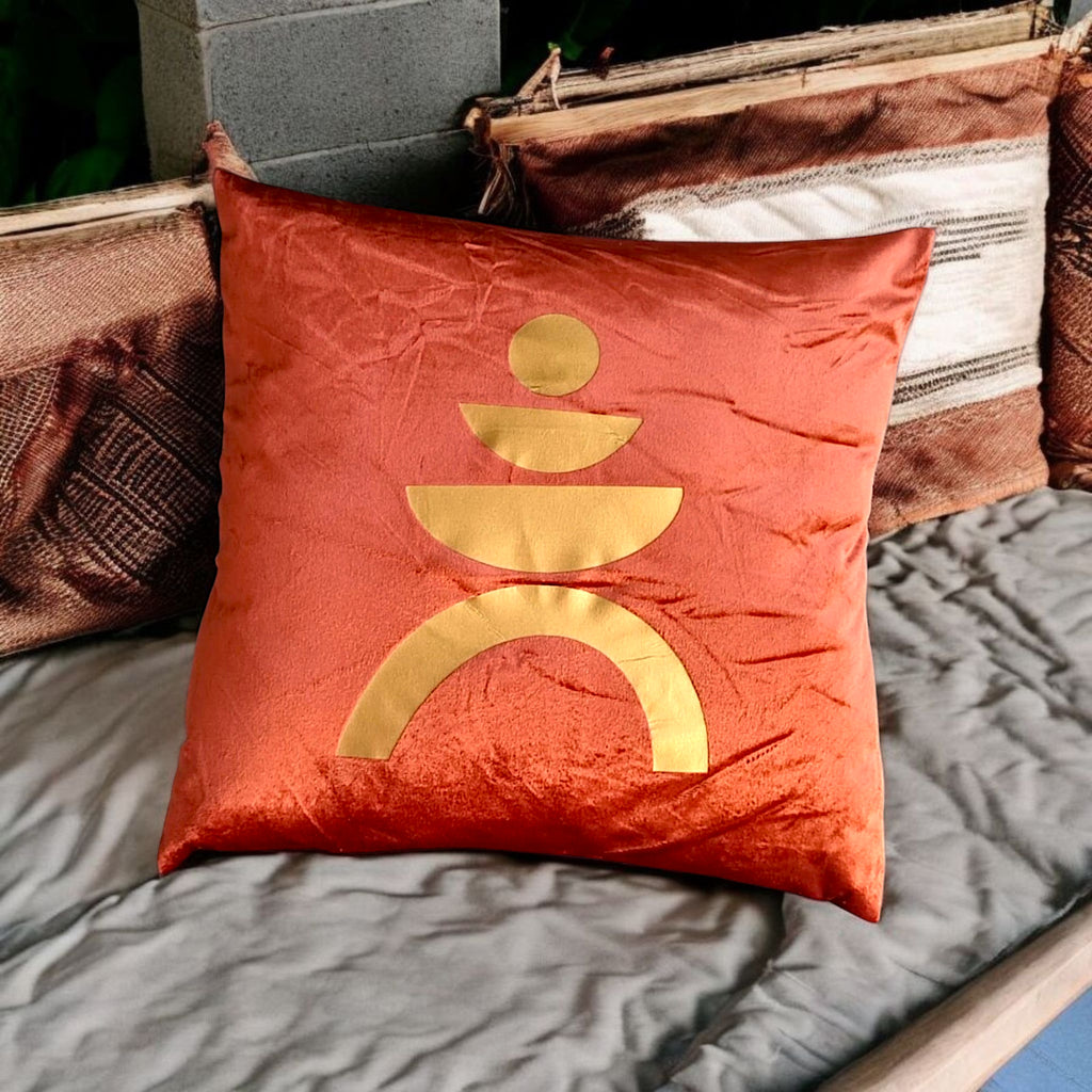 Coussin Velvet Rouge Terracotta