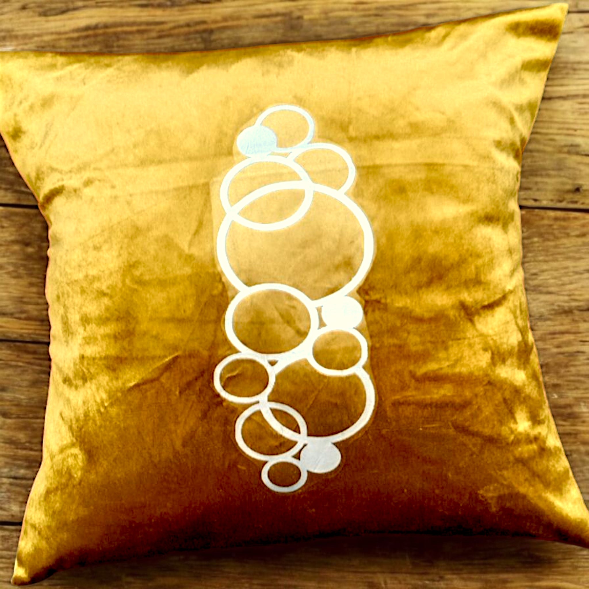 Coussin Velvet Jaune Ocre